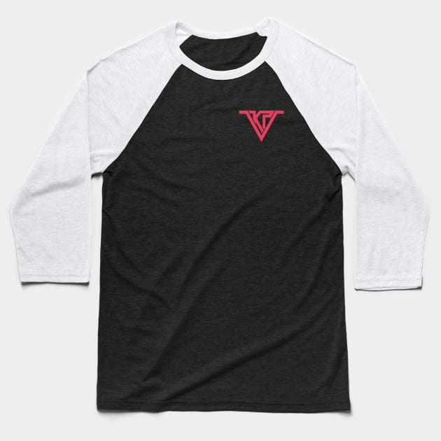 Red Logo (Small Pectoral Logo) Baseball T-Shirt by KP5ive